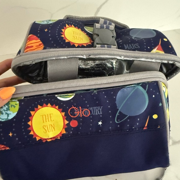 Pottery Barn Kids Navy Solar System Kids Bundle - Nap Mat,Lunchbox,Supply Pouch - Picture 2 of 4